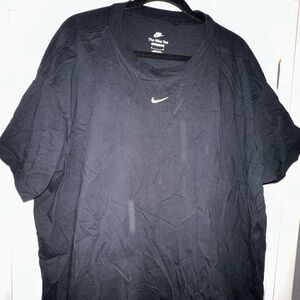 Nike Black Cotton Tee – 2XL, Loose Fit